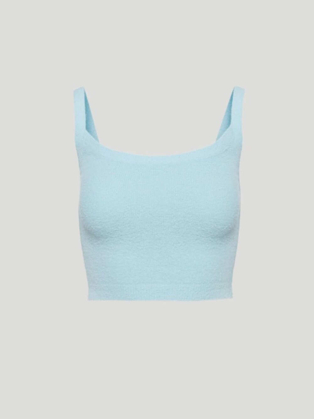 NWOT Aritzia WILFRED FREE Hush Knit Dream Blue Chenille Cropped Tank Top, Size S - Picture 7 of 10